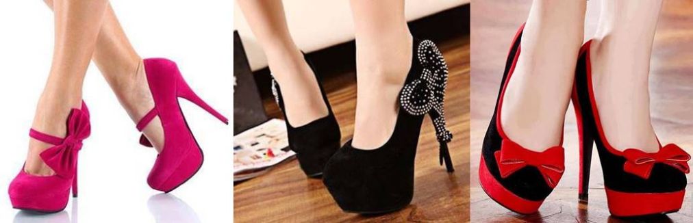 bridal high heel in black