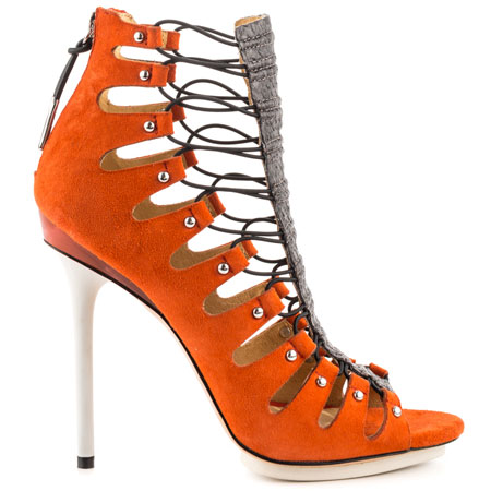 orange high heel