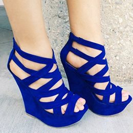 Blue sole high heel